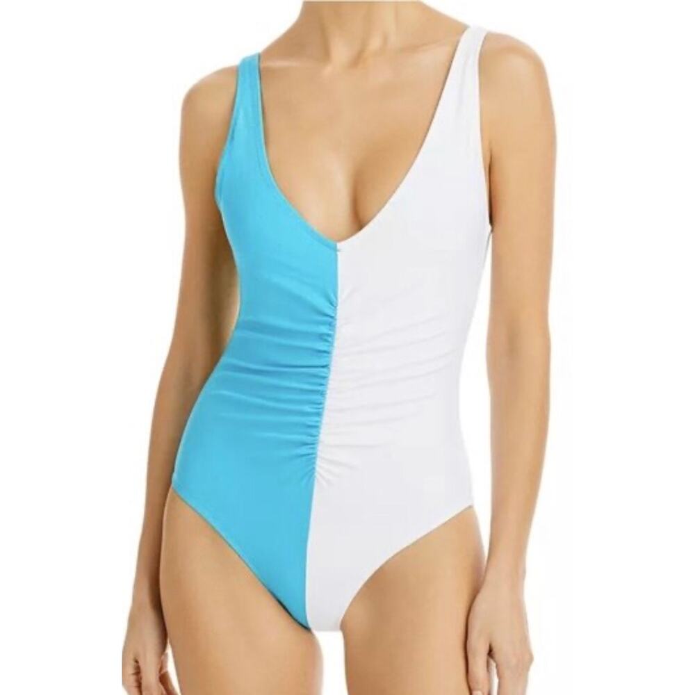 Solid & Striped The Lucia Ruched Colorblock One Piece S NWOT